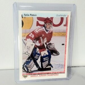 Felix Potvin Upper Deck 1990/91 Rookie Card "Felix the Cat"